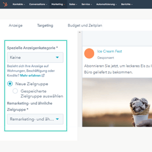 Social Media Advertisement auf HubSpot