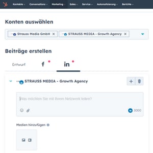 Publishing auf Social Media mit HubSpot